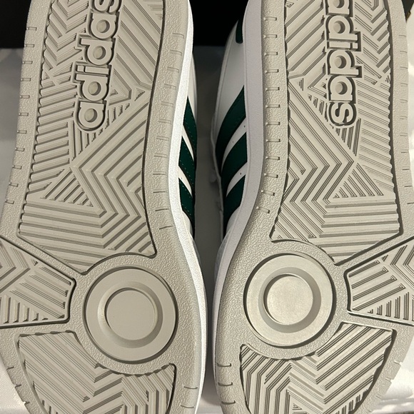 adidas Kids Hoops White and Green Sneakers - Picture 5 of 5